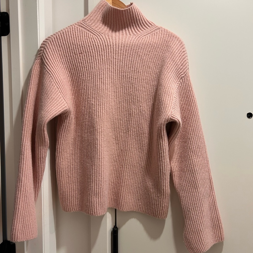 Cozy Pink Turtleneck Sweater